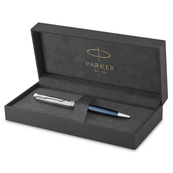 Шариковая ручка Parker Sonnet Premium K537 - Metal Blue CT