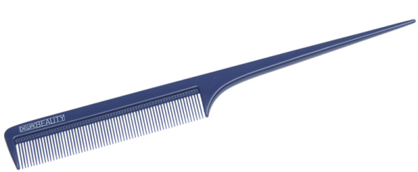Расческа Dewal Beauty с пластиковым хвостиком синяя 20 DBS6104