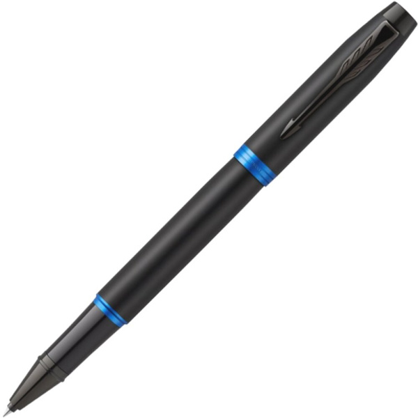 Ручка-роллер Parker IM Vibrant Rings T315 Marine Blue PVD, F