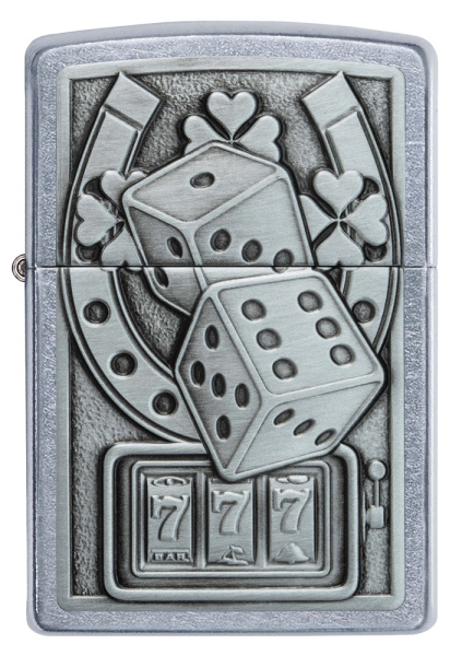 Зажигалка ZIPPO Lucky 7 с покрытием Street Chrome 49294