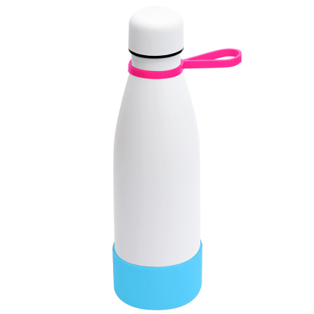 Термобутылка герметичная вакуумная Olivia To Go, белый/розовый/бирюзовый