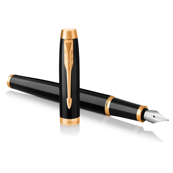 Ручка перьевая Parker IM Core Black Lacquer GT, F
