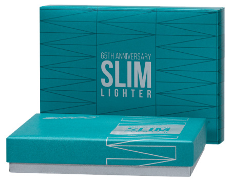 Зажигалка ZIPPO узкая в честь 65-летия с покрытием черный лед | Slim® 65th Anniversary Black Ice® 49709