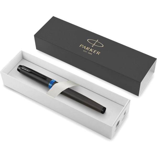 Ручка-роллер Parker IM Vibrant Rings T315 Marine Blue PVD, F