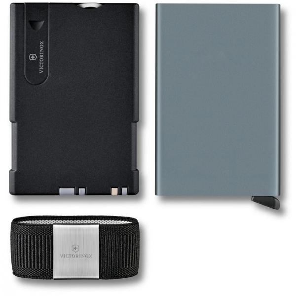 Карта-мультитул с картхолдером Victorinox SMARTCARD Wallet Sharp Gray