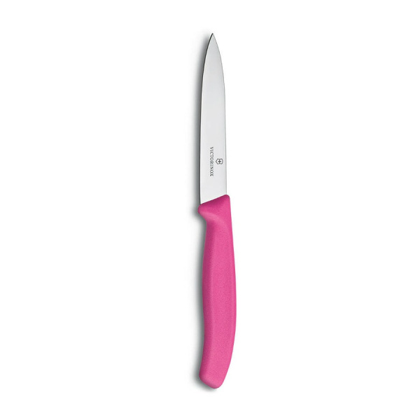 Нож Victorinox для очистки овощей, лезвие 10 см, розовый