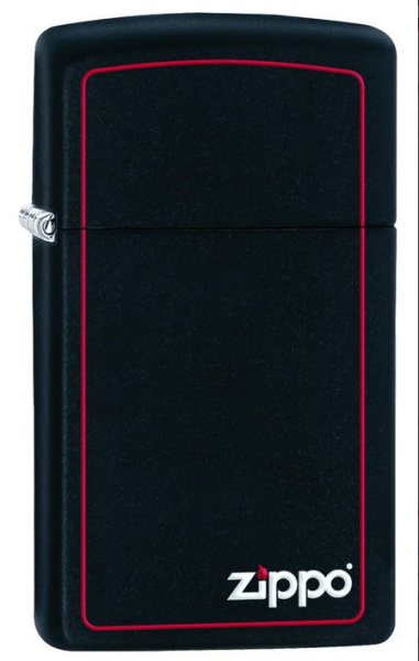 Зажигалка ZIPPO Slim® с покрытием Black Matte 1618ZB