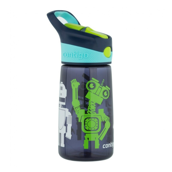 Бутылка для воды CONTIGO STRIKER NAVY BLUE ROBOTS (420 мл)