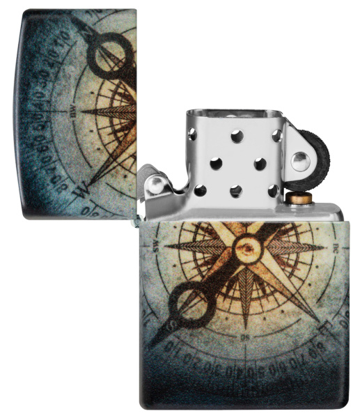 Зажигалка ZIPPO Compass Ghost с покрытием Glow In The Dark Green 48562