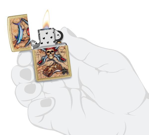 Зажигалка ZIPPO Guy Harvey с покрытием Street Brass 48966