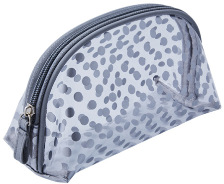 Косметичка Dewal Beauty серия "Горох" BG-12grey