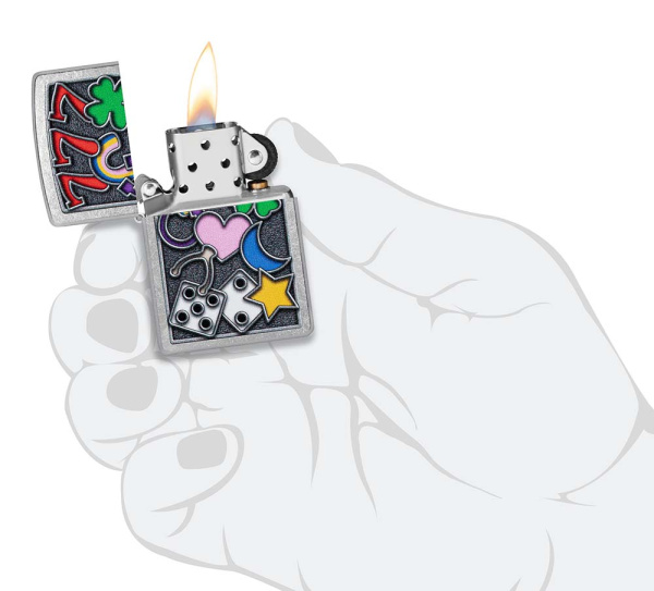 Зажигалка ZIPPO All Luck с покрытием Street Chrome 48682