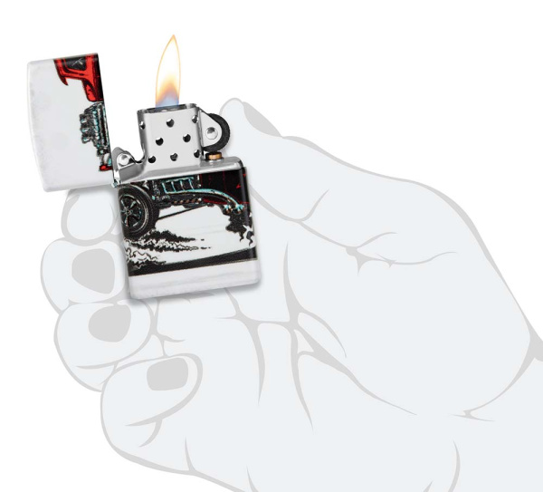 Зажигалка ZIPPO Hot Rod Design с покрытием 540 Matte 48660