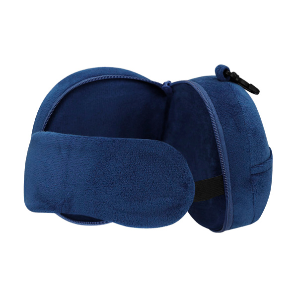 Подушка-маска для путешествий Mask, тёмно-синяя