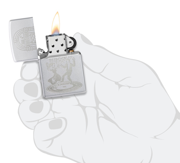 Зажигалка ZIPPO Vintage Dance с покрытием Satin Chrome 48728
