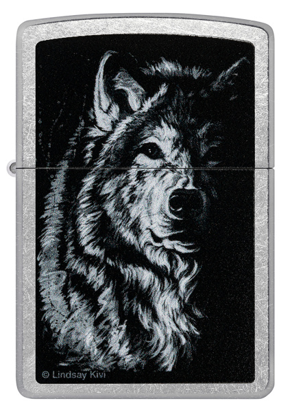 Зажигалка ZIPPO Shadow Wolf с покрытием Street Chrome 46149