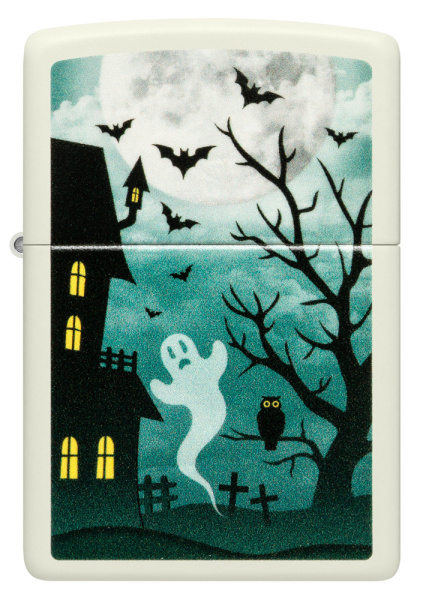 Зажигалка ZIPPO Spooky Design с покрытием Glow In The Dark Green 48727