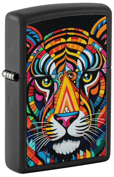 Зажигалка ZIPPO Tiger Stripes Design с покрытием Black Matte 46235