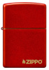 Зажигалка ZIPPO Логотип с металлизированным красным покрытием | Logo Metallic Red 49475ZL