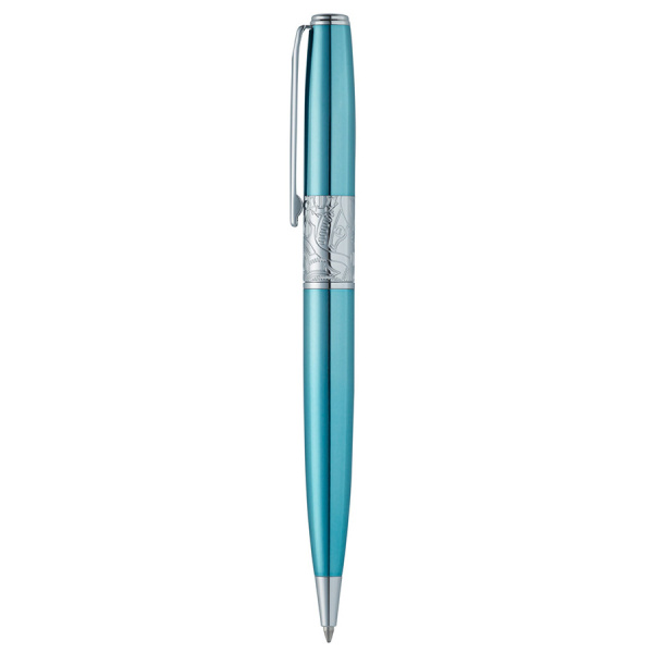 Шариковая ручка Pierre Cardin Baron - Turquoise Silver