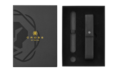 Набор CROSS: Пенал из сафьяновой кожи + пустое отделение для ручки