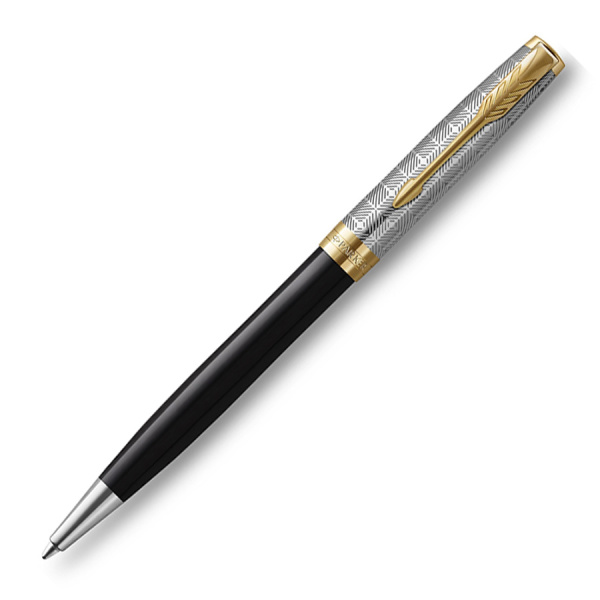 Шариковая ручка Parker Sonnet Premium K537 - Metal Black GT