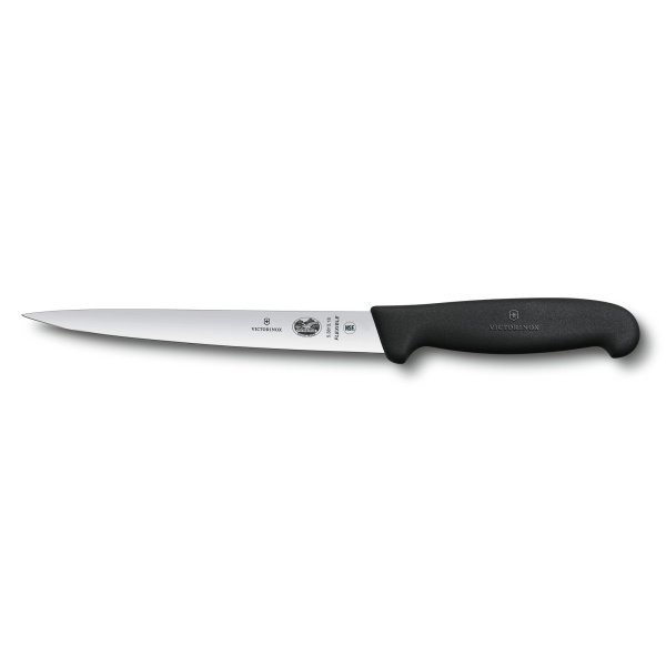 Нож филейный для рыбы VICTORINOX Fibrox с супер-гибким лезвием 18 см 5.3813.18