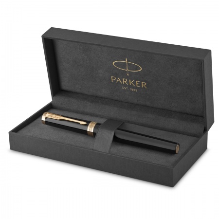 Ручка-роллер Parker "Ingenuity Black GT" черная, 0,5мм