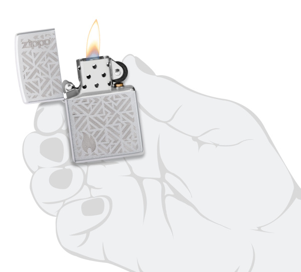 Зажигалка ZIPPO Mosaic с покрытием Satin Chrome 29912