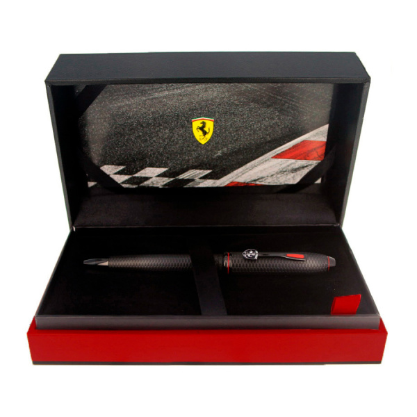 Шариковая ручка Cross Townsend - Ferrari Brushed Black Etched Honeycomb Pattern/Black PVD