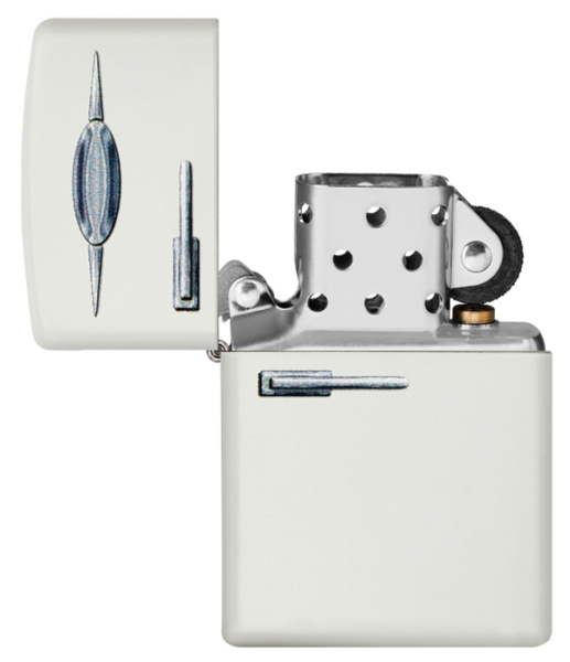 Зажигалка ZIPPO Retro Fridge Design с покрытием White Matte 49636