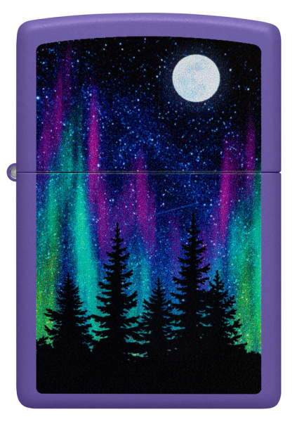 Зажигалка ZIPPO Night In The Forest с покрытием Purple Matte 48565