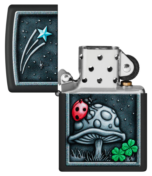 Зажигалка ZIPPO Ladybug Design с покрытием Black Matte 48724
