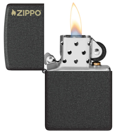 Зажигалка ZIPPO Logo с покрытием Black Crackle™ 236ZL