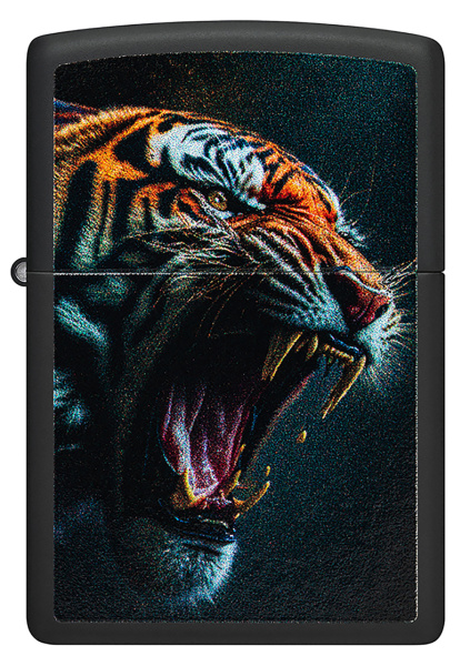 Зажигалка ZIPPO Tiger Roar Design с покрытием Black Matte 46241