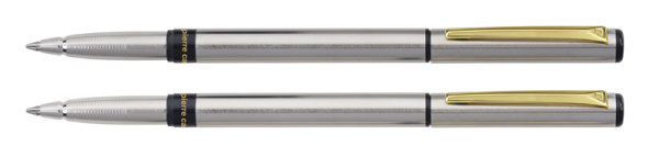 Набор Pierre Cardin PEN&PEN: ручка шариковая + роллер. Цвет - серебристый. Упаковка Е.