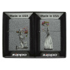 Набор из двух зажигалок Zippo Iron Stone™ Влюбленные зомби