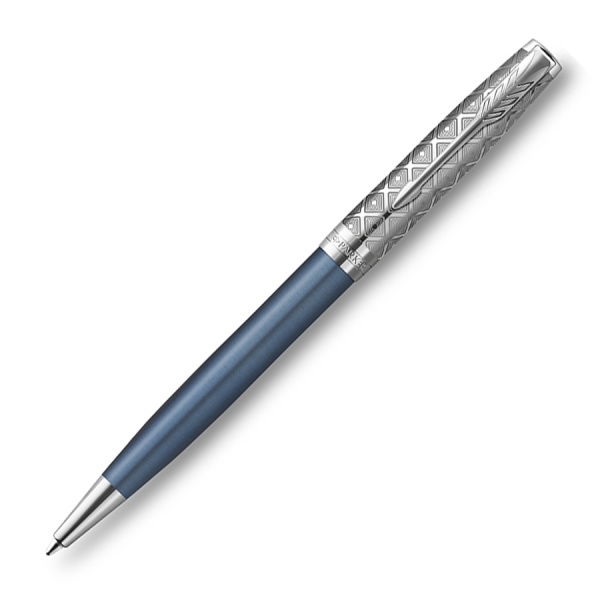 Шариковая ручка Parker Sonnet Premium K537 - Metal Blue CT