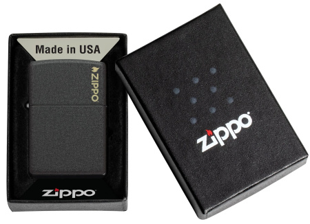 Зажигалка ZIPPO Logo с покрытием Black Crackle™ 236ZL
