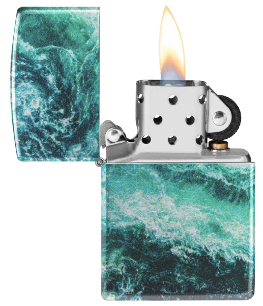 Зажигалка ZIPPO Rogue Wave с покрытием 540 Tumbled Chrome 48621