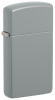 Зажигалка ZIPPO Slim® с покрытием Flat Grey 49527