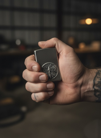 Зажигалка Zippo 207 Moth with Skull