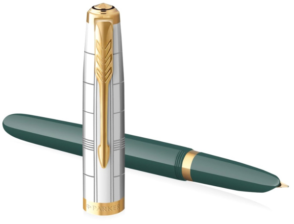 Ручка перьевая Parker 51 Premium,Forest Green / Silver GT, T, F