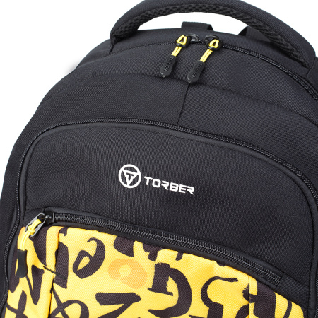 Рюкзак TORBER CLASS X T9355-22-BLK-YEL-M