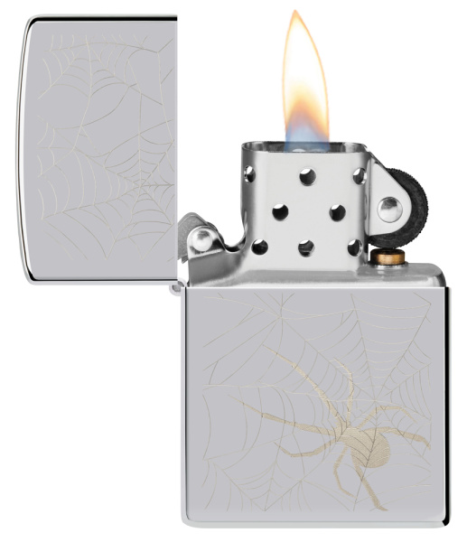 Зажигалка ZIPPO Spider Design с покрытием High Polish Chrome 48767