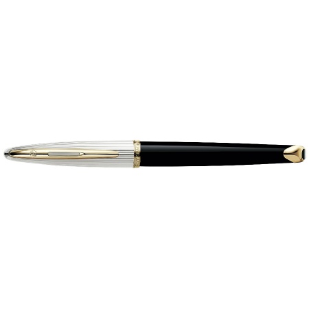 Ручка перьевая Waterman CARENE DE LUXE BLACK/SILVER F
