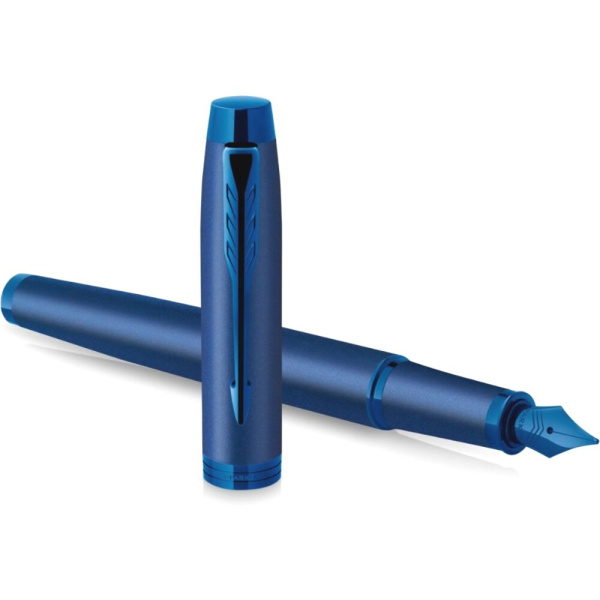 Перьевая ручка Parker IM Monochrome F328 Blue PVD, M