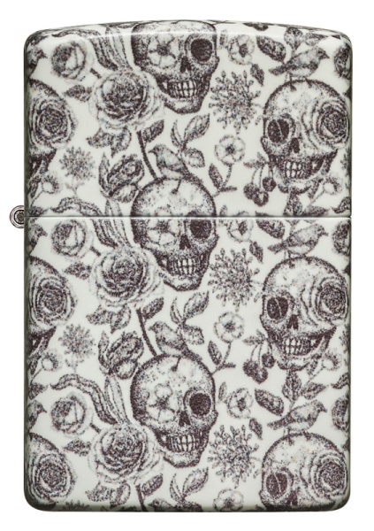Зажигалка ZIPPO Skeleton с покрытием Glow in the Dark Green 49458