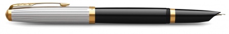 Ручка перьевая Parker 51 Premium, Black / Silver GT, F