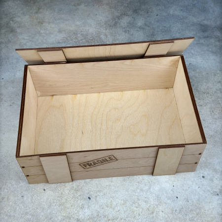 Подарочная коробка из фанеры Посылка (прямоугольная)